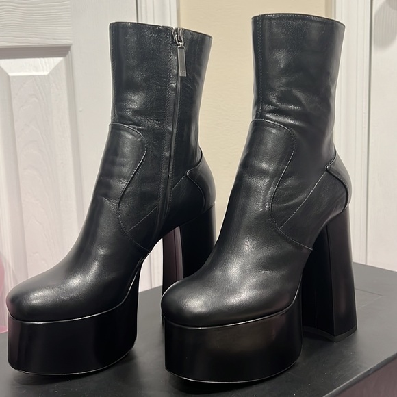 Saint Laurent Billy Platform Ankle Bootie Brand New Size 37.5 - Picture 3 of 10